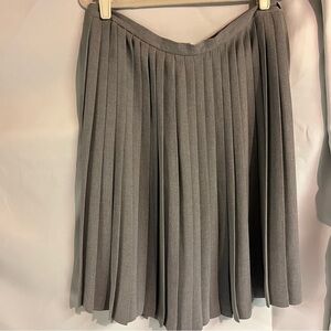 Evan Picone Gray Pleated Womens Skirt 16 Classic Preppy Career Wear Country Club